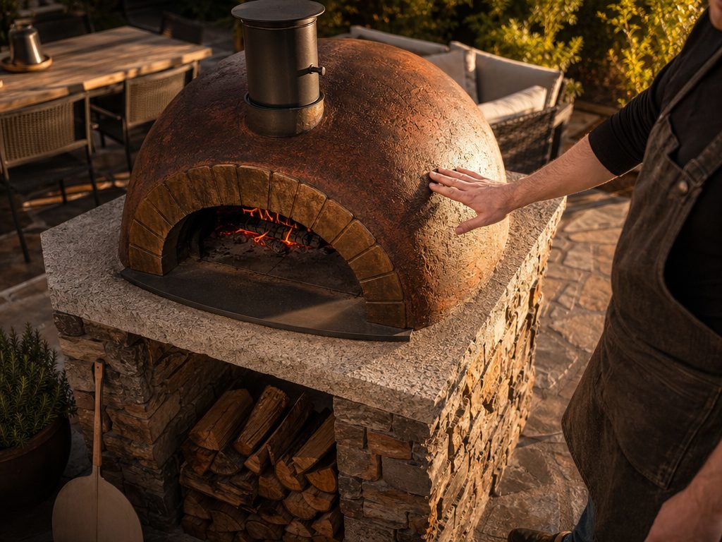 Pizza Ovens in premium outdoor kitchen context, Grill Island
