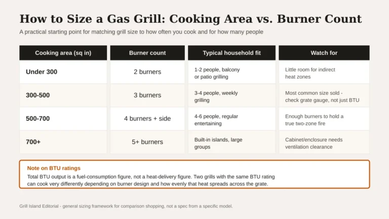 Home 13 how to size a gas grill cooking area burner chart